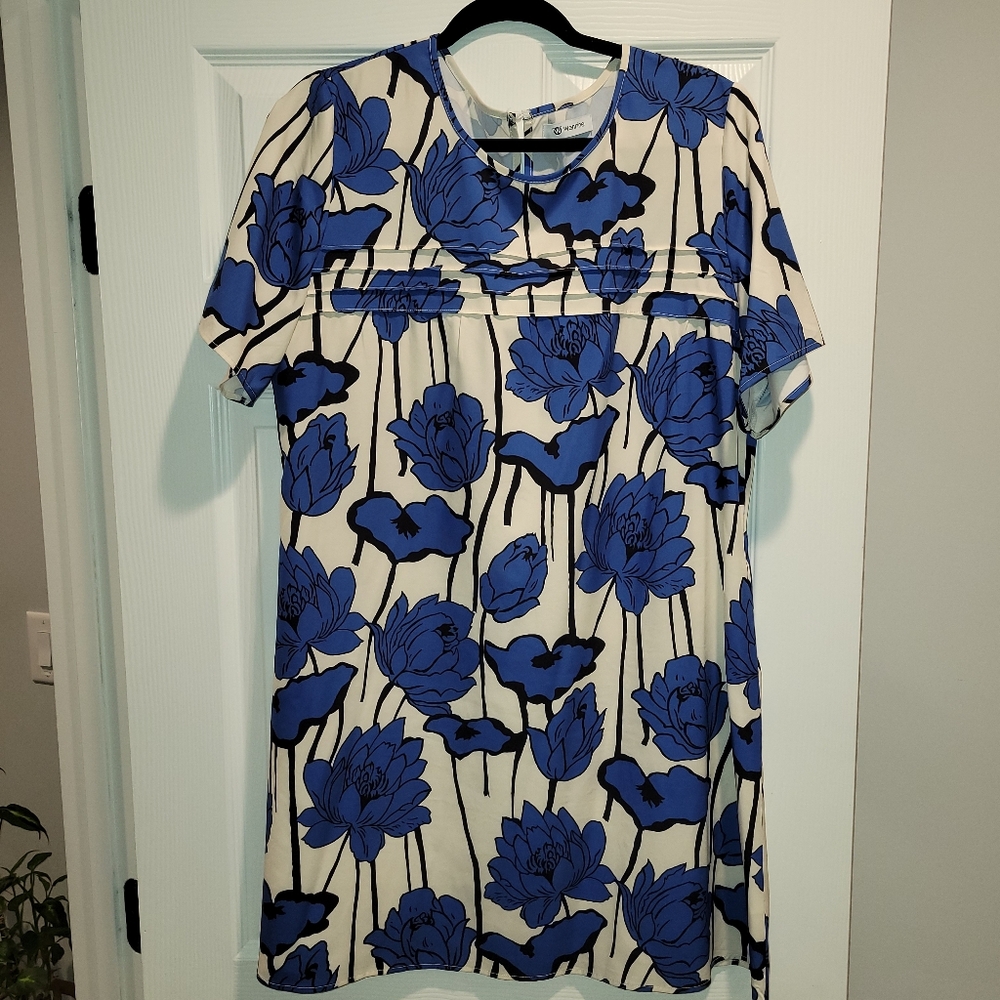 Smock Blue Floral Dress
